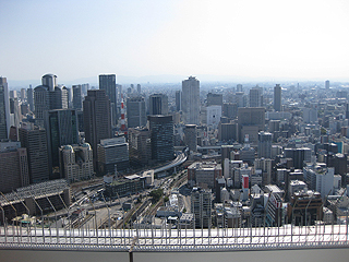 南:キタのビル群が一望